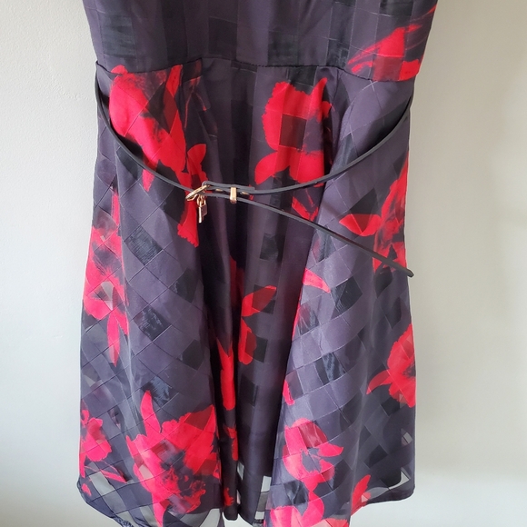 NWT Suzy Shier S Whimsigoth Dark Romantic Feminine Jacquard Fit & Flare Dress - Picture 9 of 14
